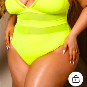 Neon One Piece Swimsuit from Fashion Nova